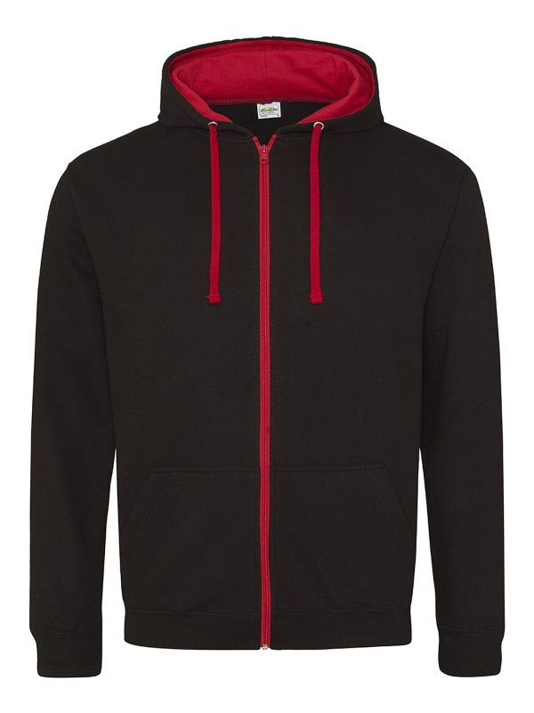 jet black/fire red